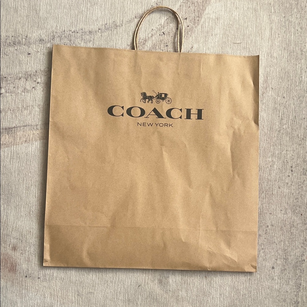 Coach Tan Shopping Bag with Logo